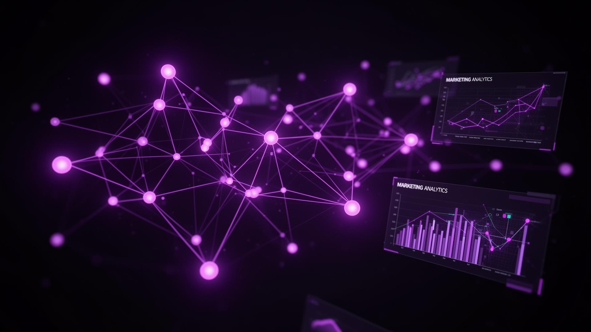 Dashboard showcasing AI-driven marketing analytics and data visualizations
